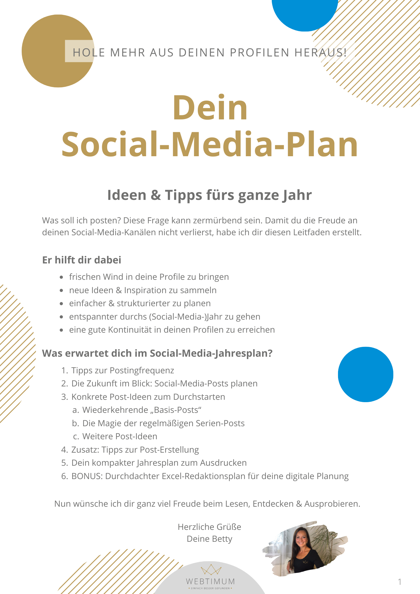 Social Media Plan Titelseite